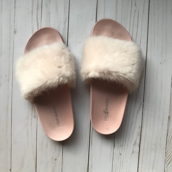 Steve Madden Shoes - Steve Madden Fluffy Furry Slides